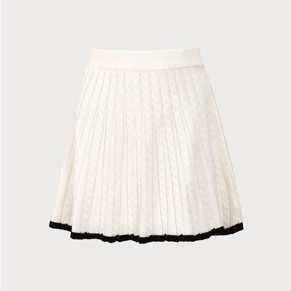 Rihoas White Cable Knit Sweater and Skirt Set - Picture 8 of 10